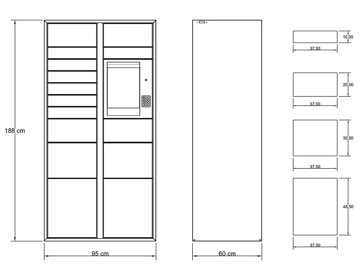 Dimensiones del locker